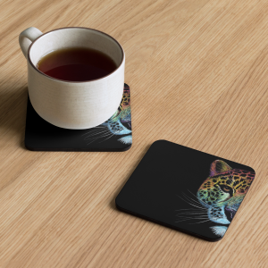 Pastel Rainbow Leopard Coaster