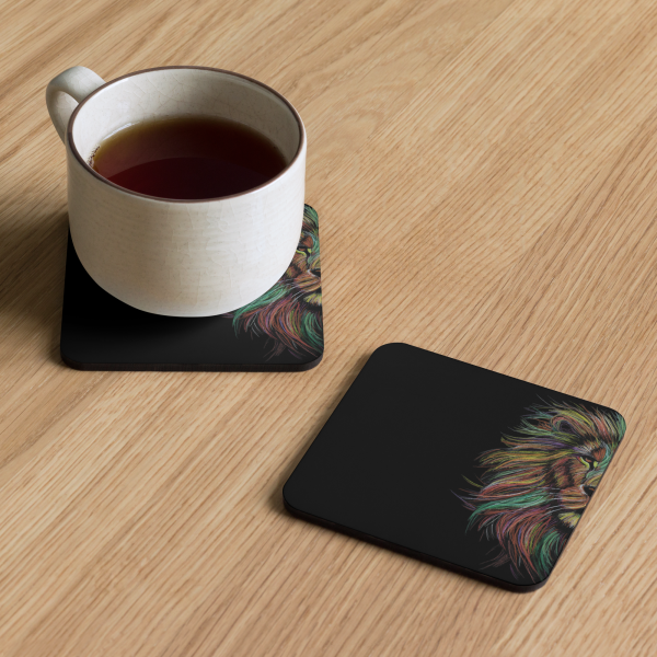Pastel Rainbow Lion Coaster