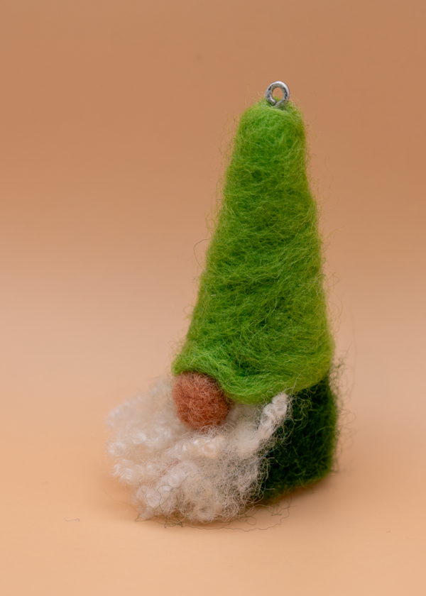 Gonk - Light Green Hat, Dark Green Jacket and White Beard